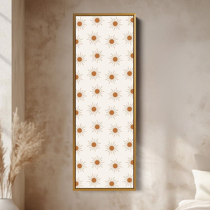 Art mural vertical long Boho Soleil Art mural