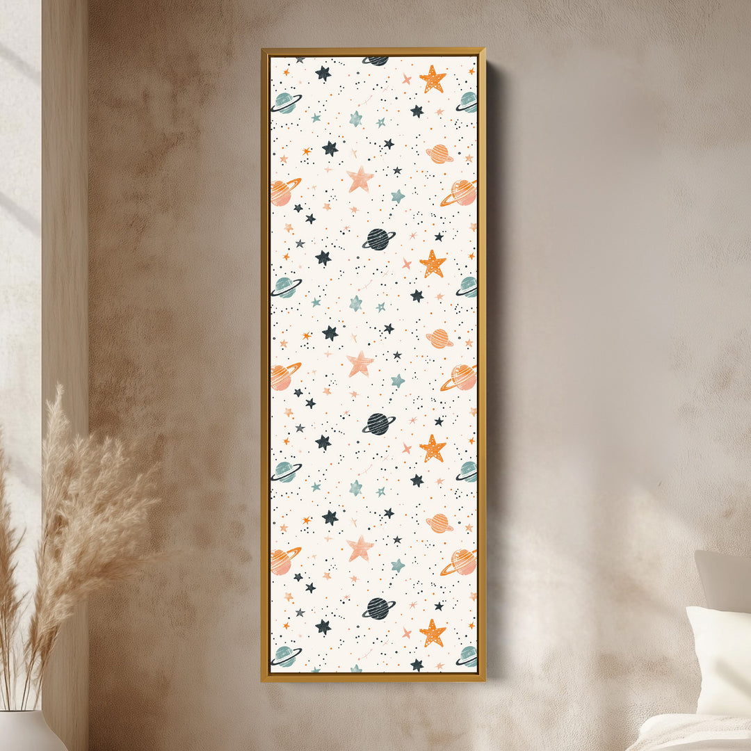 Vertical Kids Room Wall Decor Planets & Stars