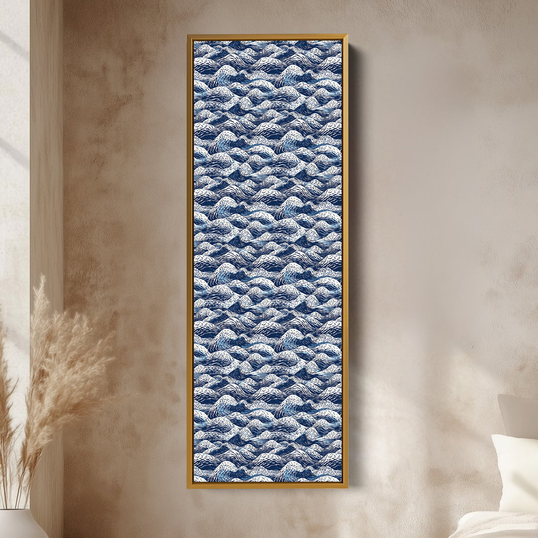 Vertical Wall Art Japandi Wave Tall Wall Decor