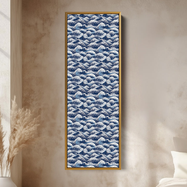 Vertical Wall Art Japandi Wave Tall Wall Decor
