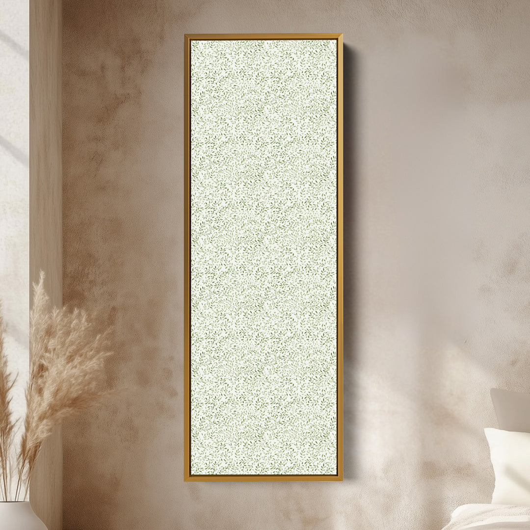 White & Green Large Botanical Bedroom Long Wall Decor