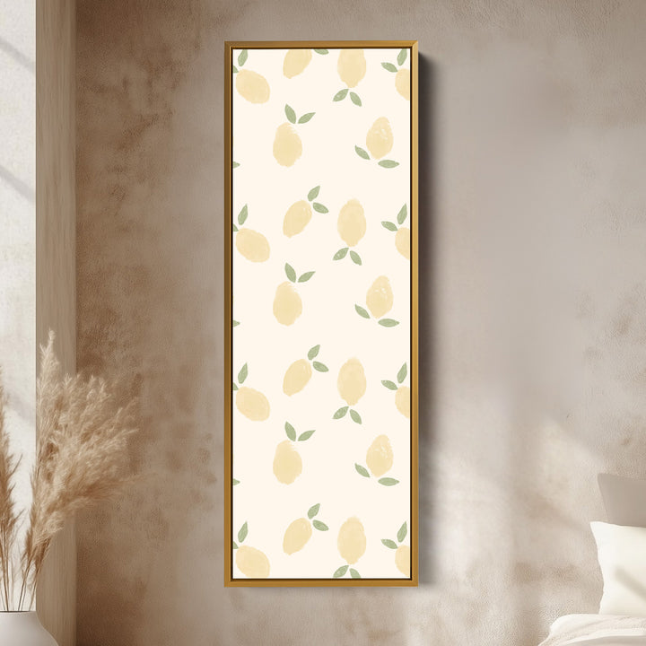 Long Narrow Kitchen Lemon Wall Art Vertical