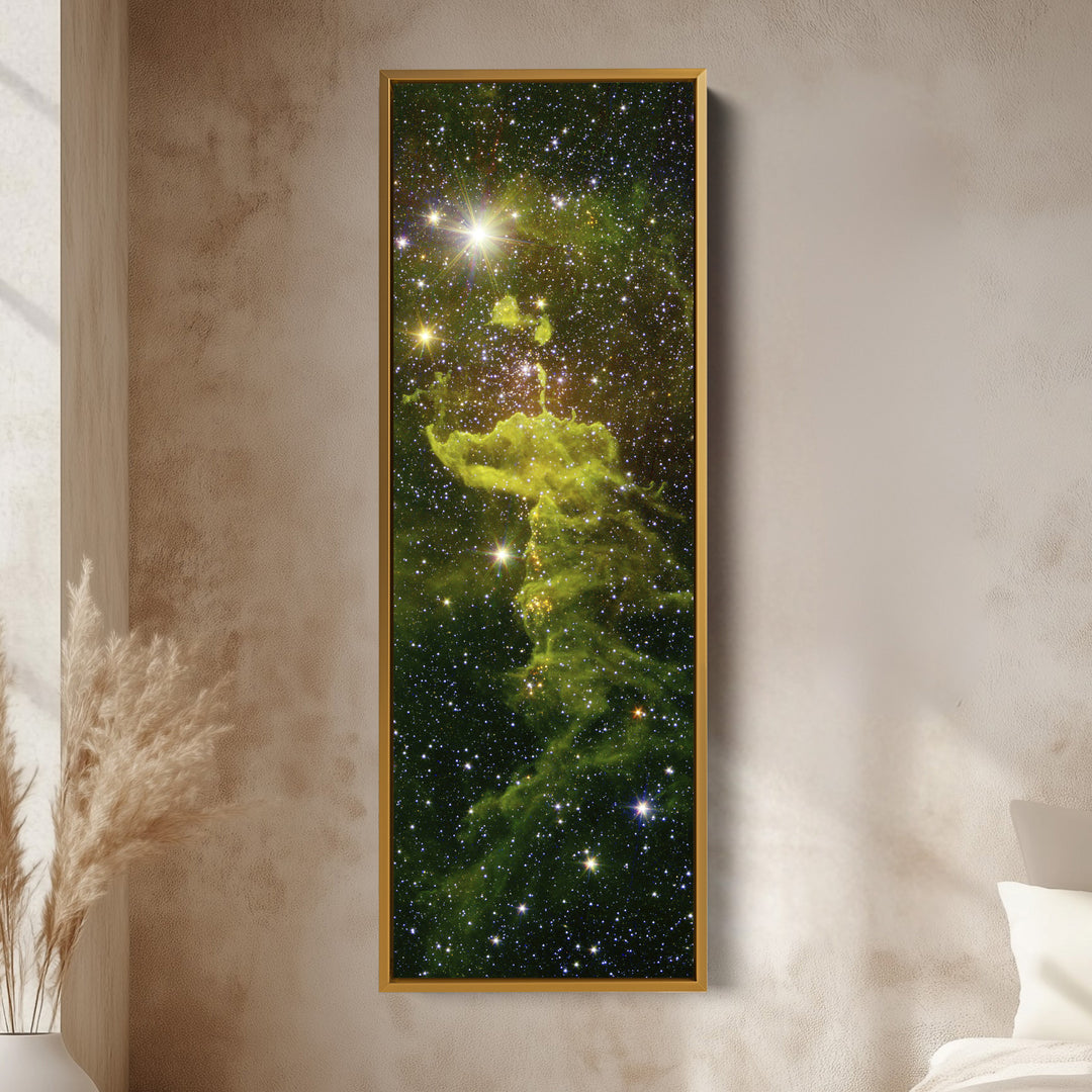 Large Framed Canvas Vertical Wall Art Nebula Hubble