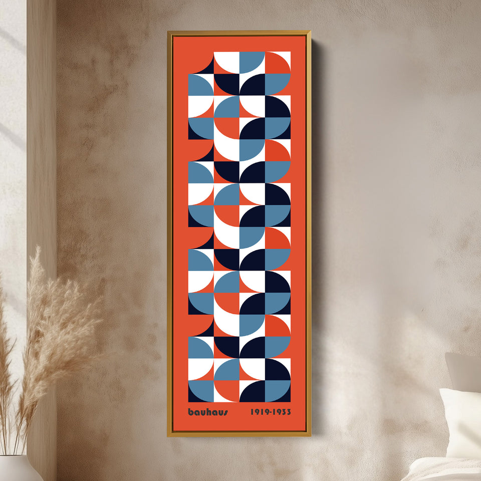Décor vertical en terre cuite rose Bauhaus milieu du siècle