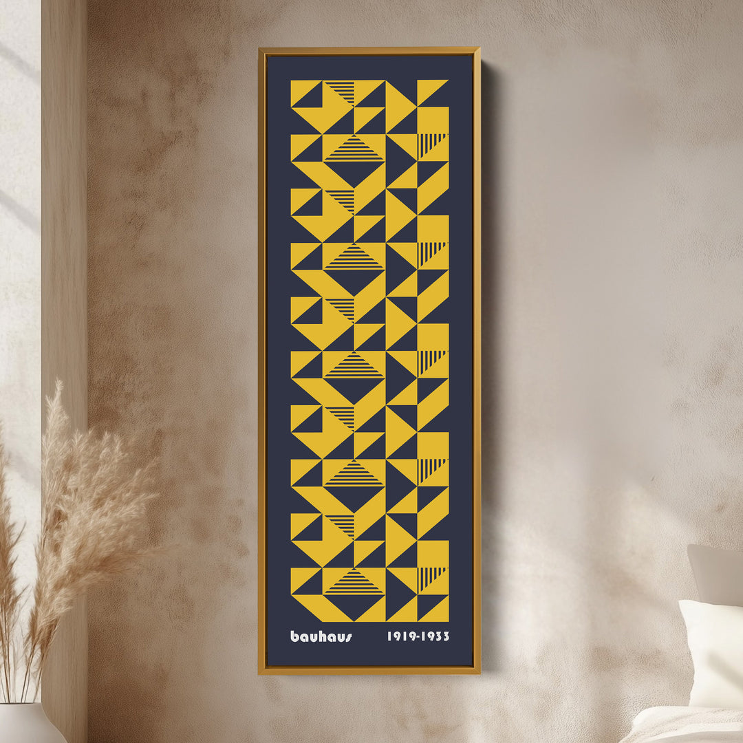 Vertical Dark Blue Decor Bauhaus Mid Century