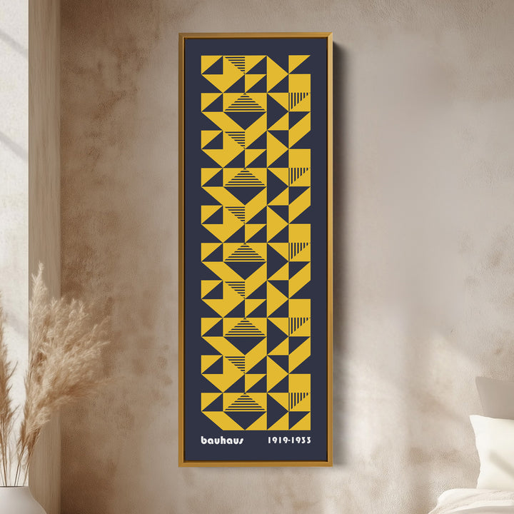 Vertical Dark Blue Decor Bauhaus Mid Century