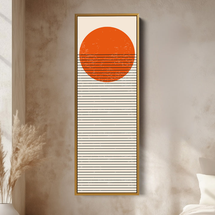 Geometric Grey Faceted Vertical Framed Canvas Wall Art for Office or Living Room