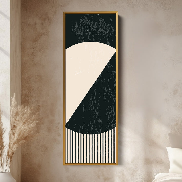 Art mural sur toile encadrée verticale Soleil Pop Art rétro pour chambre ou salon