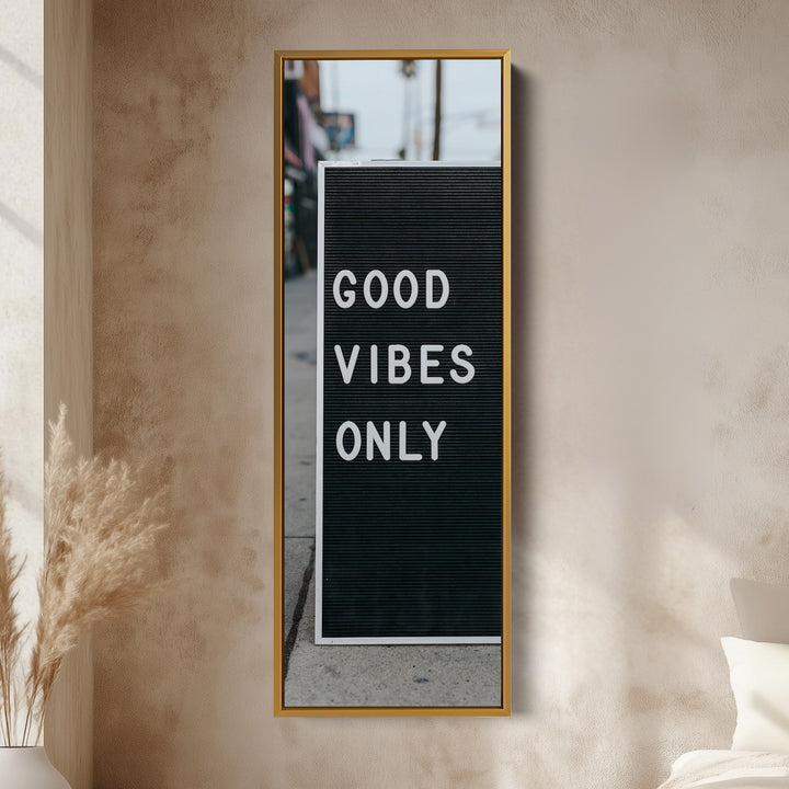 Vertical Wall Art Typography Black And White Skinny Wall Art For Office