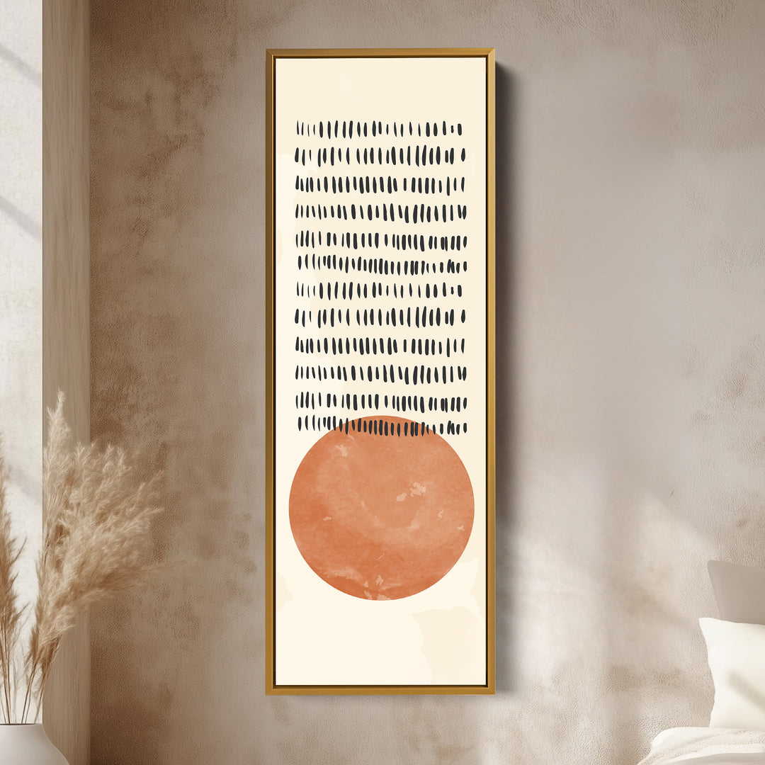 Narrow Wall Art Beige Rust Skinny Wall Art For Living Room