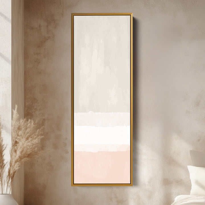 Tall Canvas Wall Art Beige Vertical Framed Canvas For Living Room