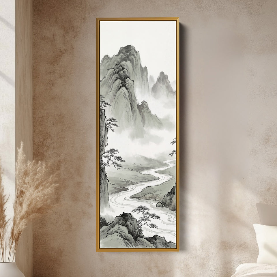 Ink Mountain Bedroom Wall Art Oversized Wall Decor Bedroom