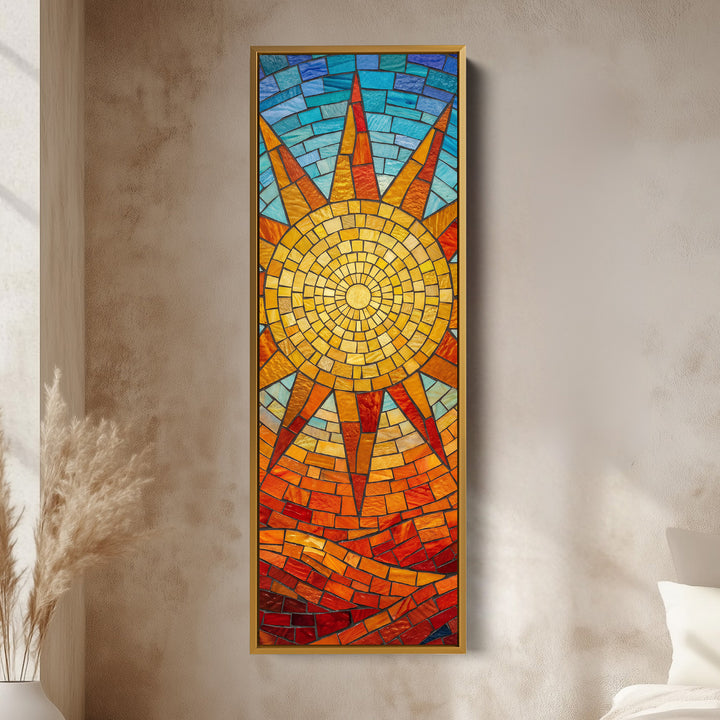 Mosaic Sun Large Wall Art Statement Wall Decor Kitchen