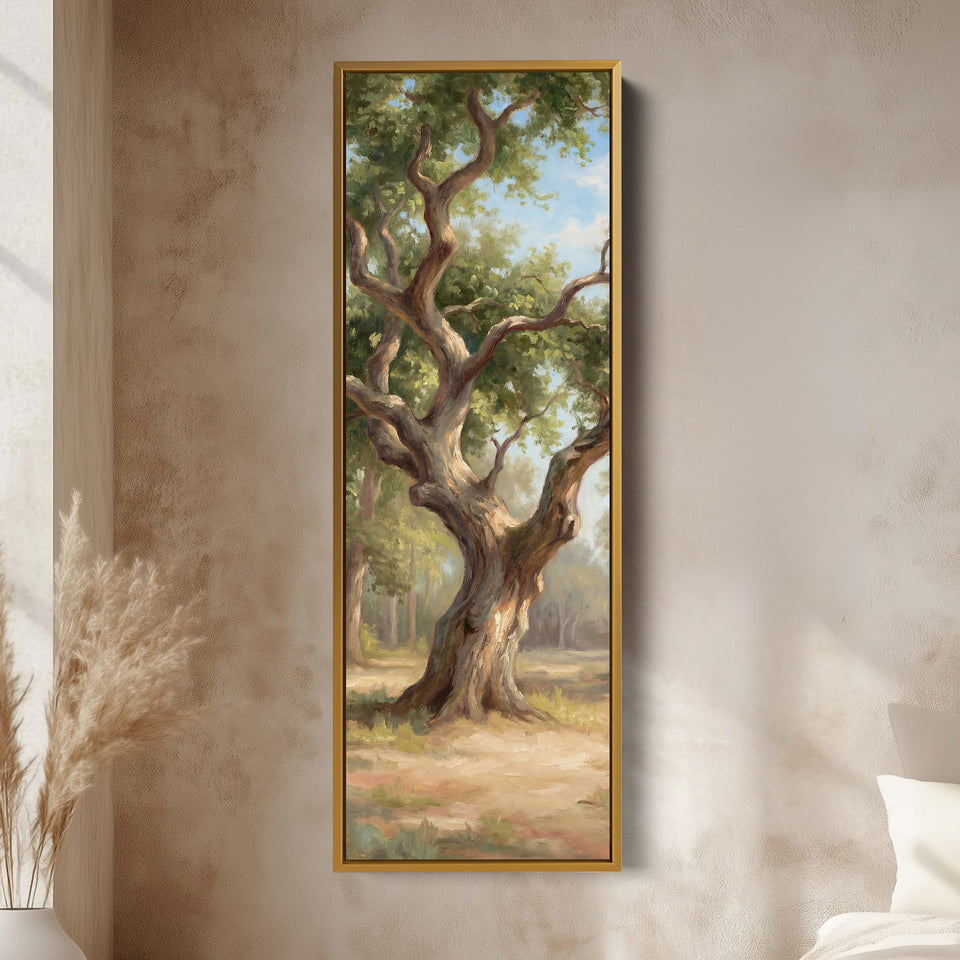 Twisted Tree Vertical Wall Art Landscape Canvas Office