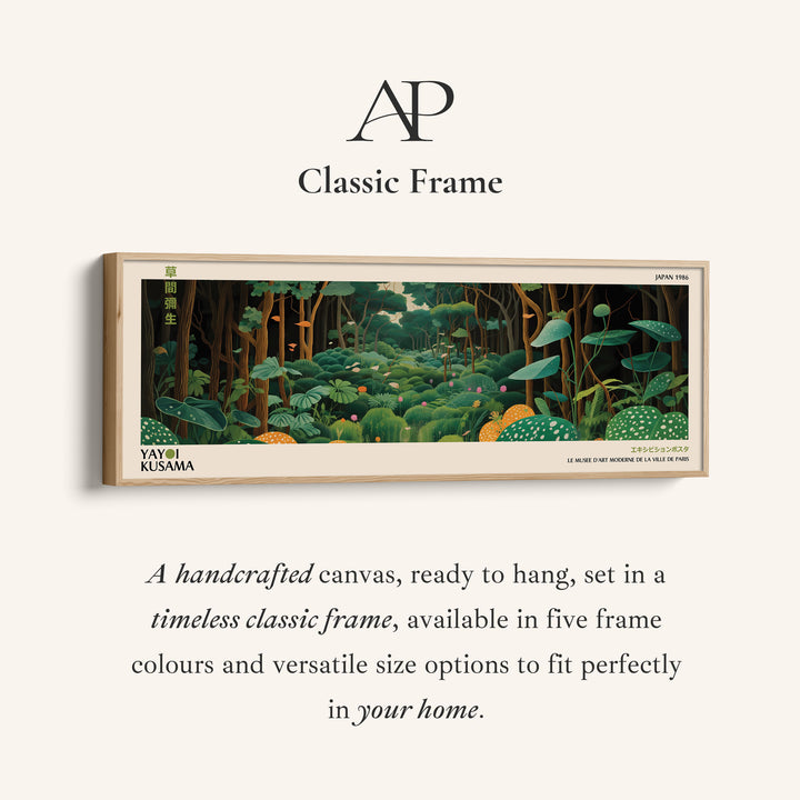 Yayoi Kusama Horizontal Wall Art Forest Scene Long Canvas For Hallway