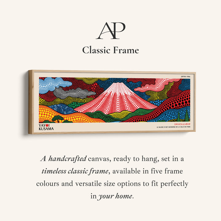 Yayoi Kusama Horizontal Wall Art Abstract Floral Forms Long Canvas For Living Room