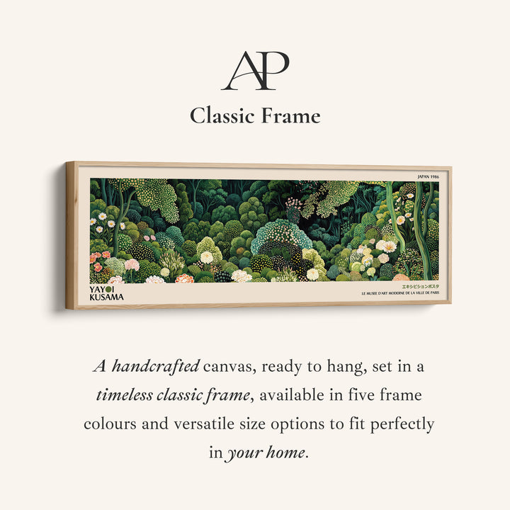 Yayoi Kusama Horizontal Wall Art Dotted Forest Garden Long Canvas For Living Room