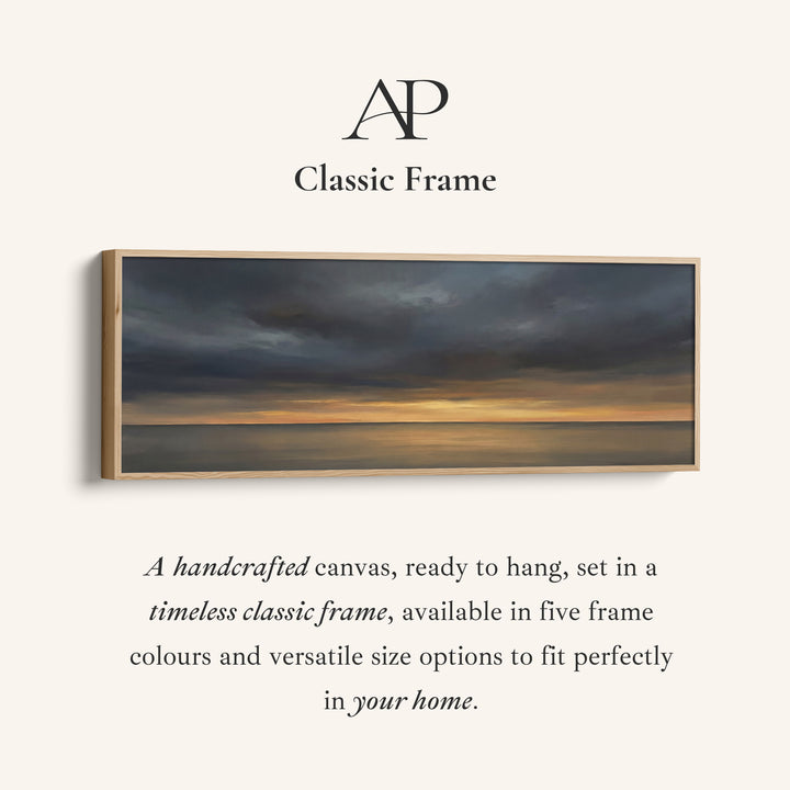 Wide Canvas Dramatic Sunset Over Sea Statement Wall Decor Office