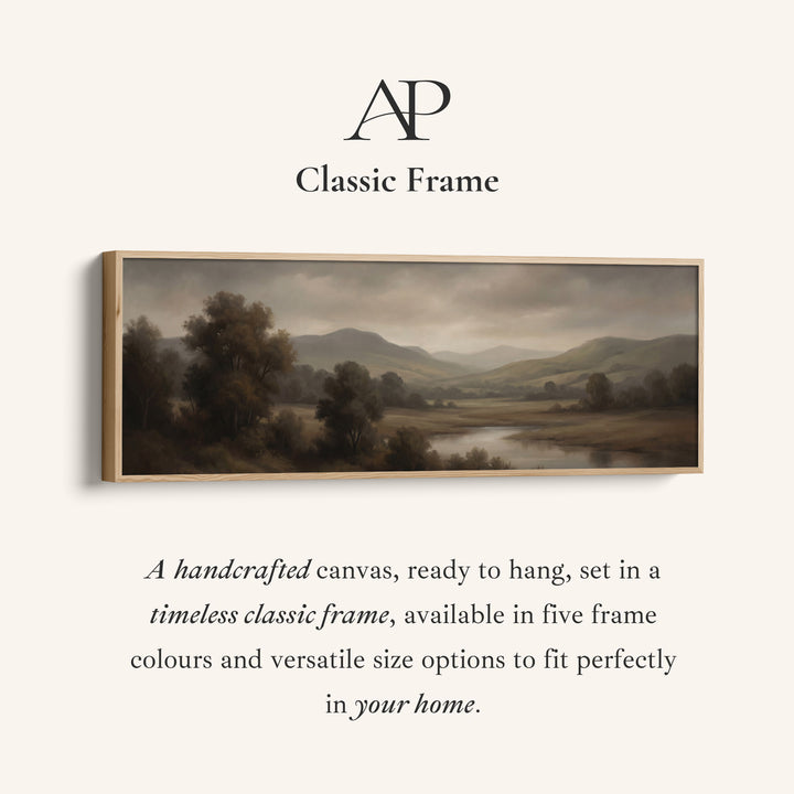 River Valley Landscape Panoramic Wall Art Statement Decor Office