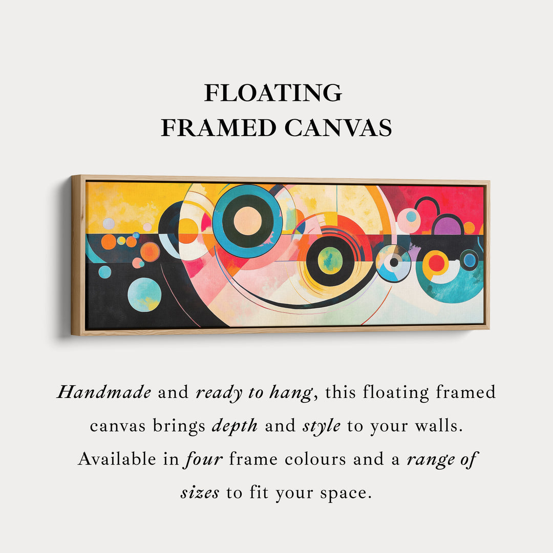 Abstracte Cirkels Panoramische Lange Muurdecoratie