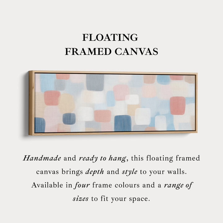 Abstracte Pastel Lange Smalle Muurkunst