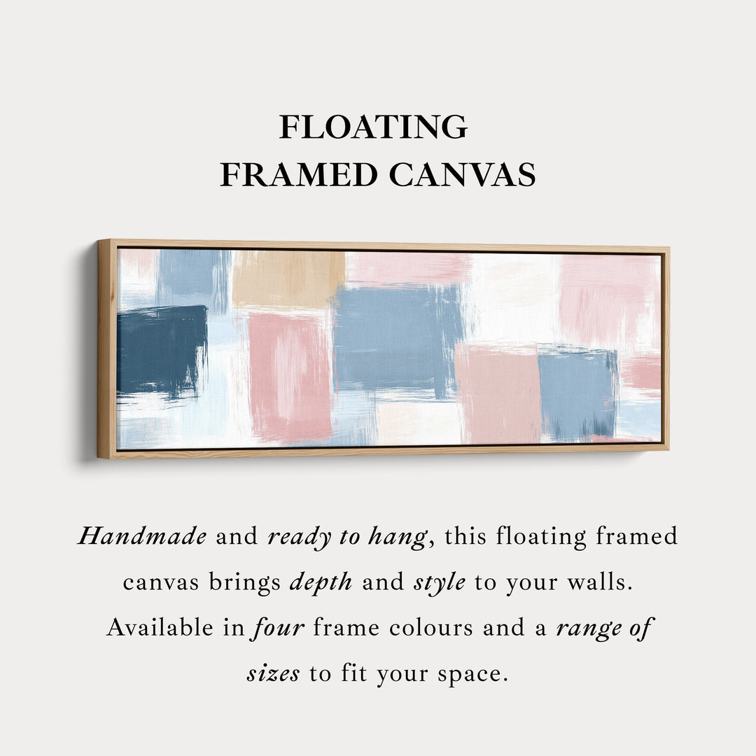 Abstracte Pastel Horizontale Smalle Muurkunst