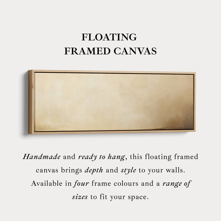 Lange smalle abstracte beige horizontale wanddecoratie