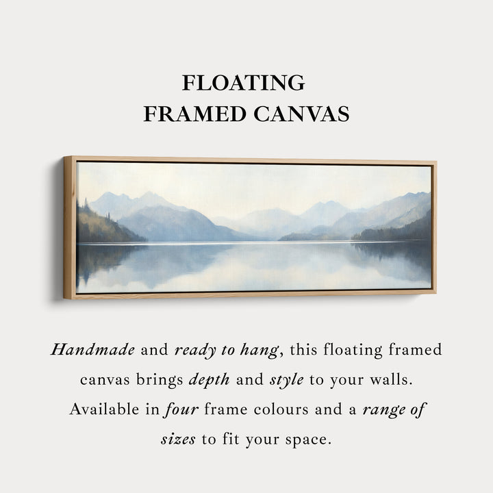 Abstracte berg- en meer horizontale wanddecoratie