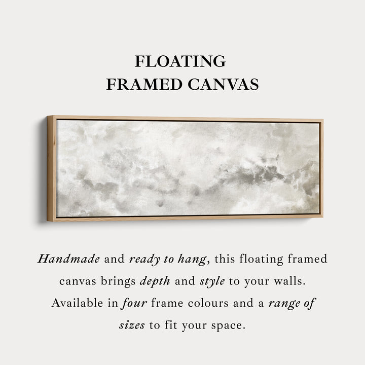 Abstracte witte en grijze panoramische lange smalle wanddecoratie