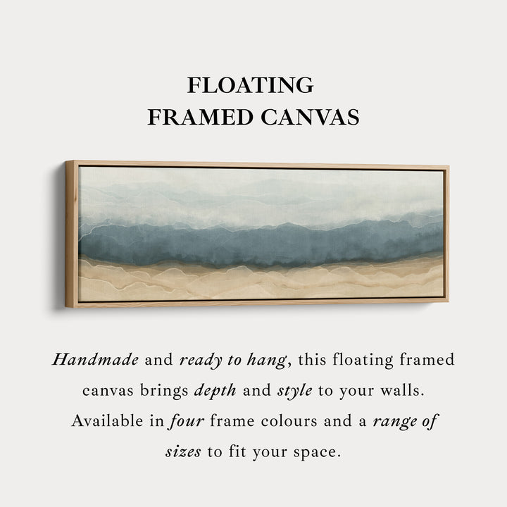 Abstracte grijze en beige lagen horizontale smalle wanddecoratie