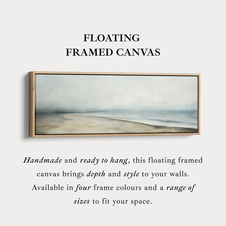 Abstract strand zeegezicht lange horizontale wanddecoratie