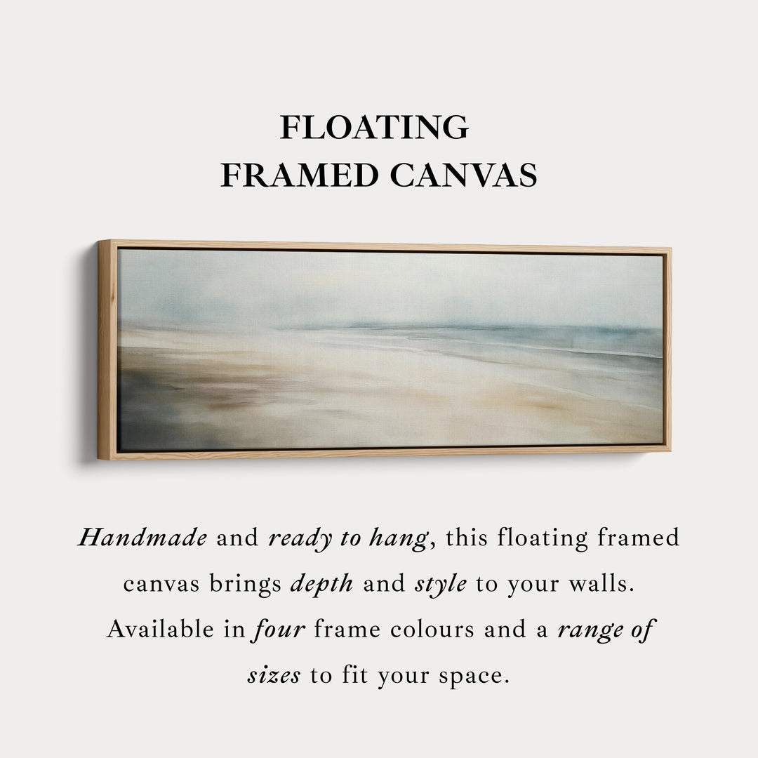 Abstract landschap horizontale grote wanddecoratie ingelijste canvas