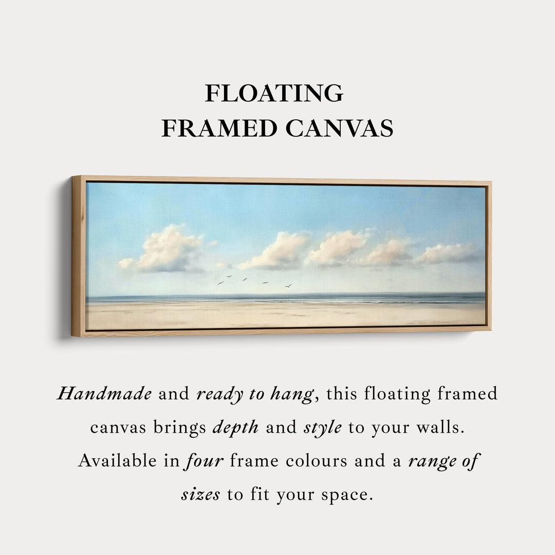 Zee en lucht horizontale grote ingelijste wanddecoratie