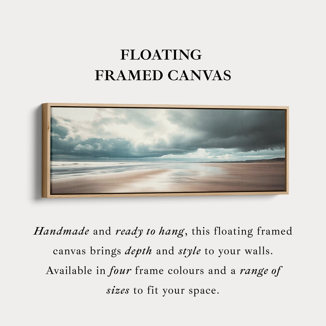 Grote panoramische strand canvas horizontale wanddecoratie