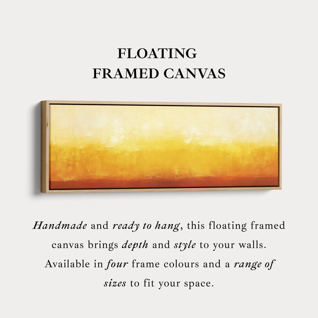 Abstracte gele grote ingelijste wandafbeeldingen voor woonkamer