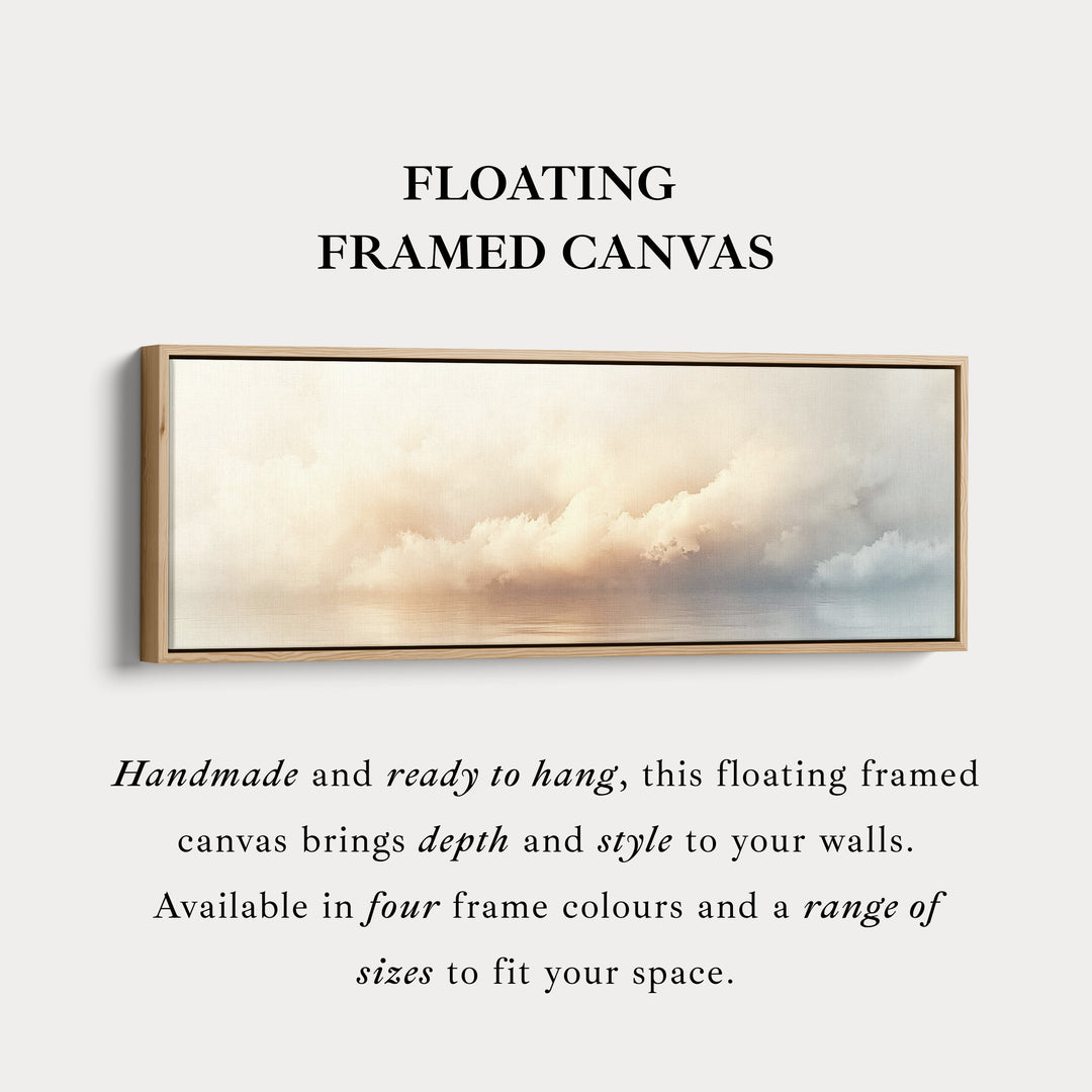 Panoramische Lange Smalle Wolken Muurkunst Grote Ingelijste Canvas