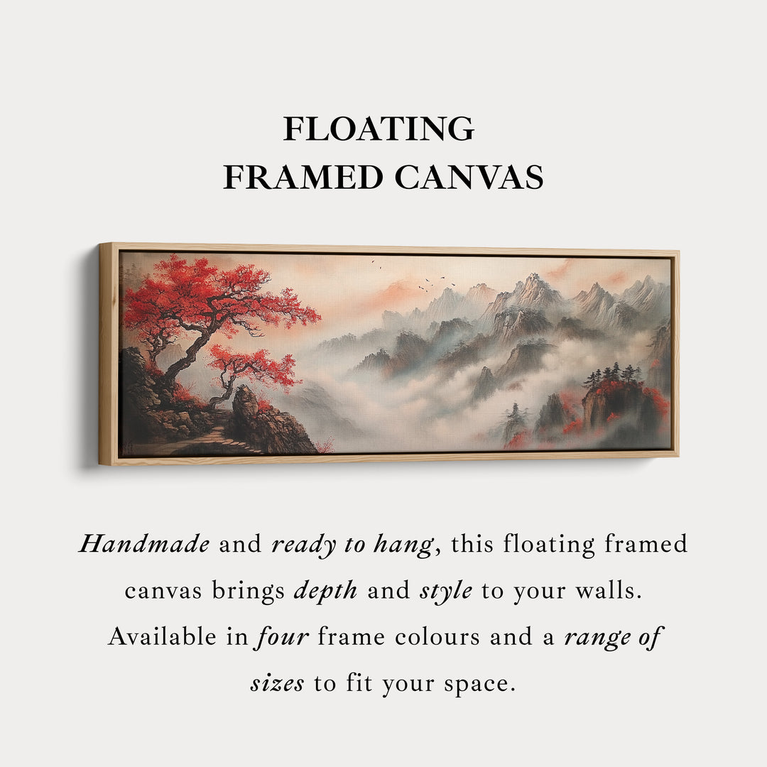 Chinees landschap panoramisch wandkunst groot ingelijst canvas