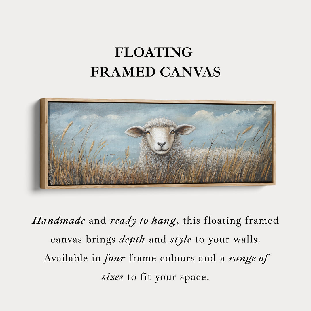 Sheep Horizontal Art Long Wall Hanging Large Canvas
