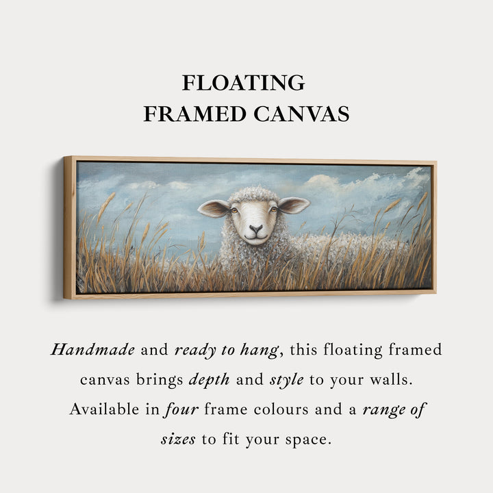 Sheep Horizontal Art Long Wall Hanging Large Canvas