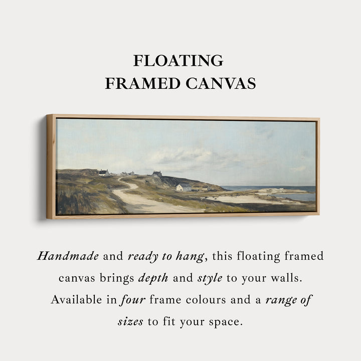 Kustdorp Panoramisch Lang Groot Canvas Muurdecor Horizontaal