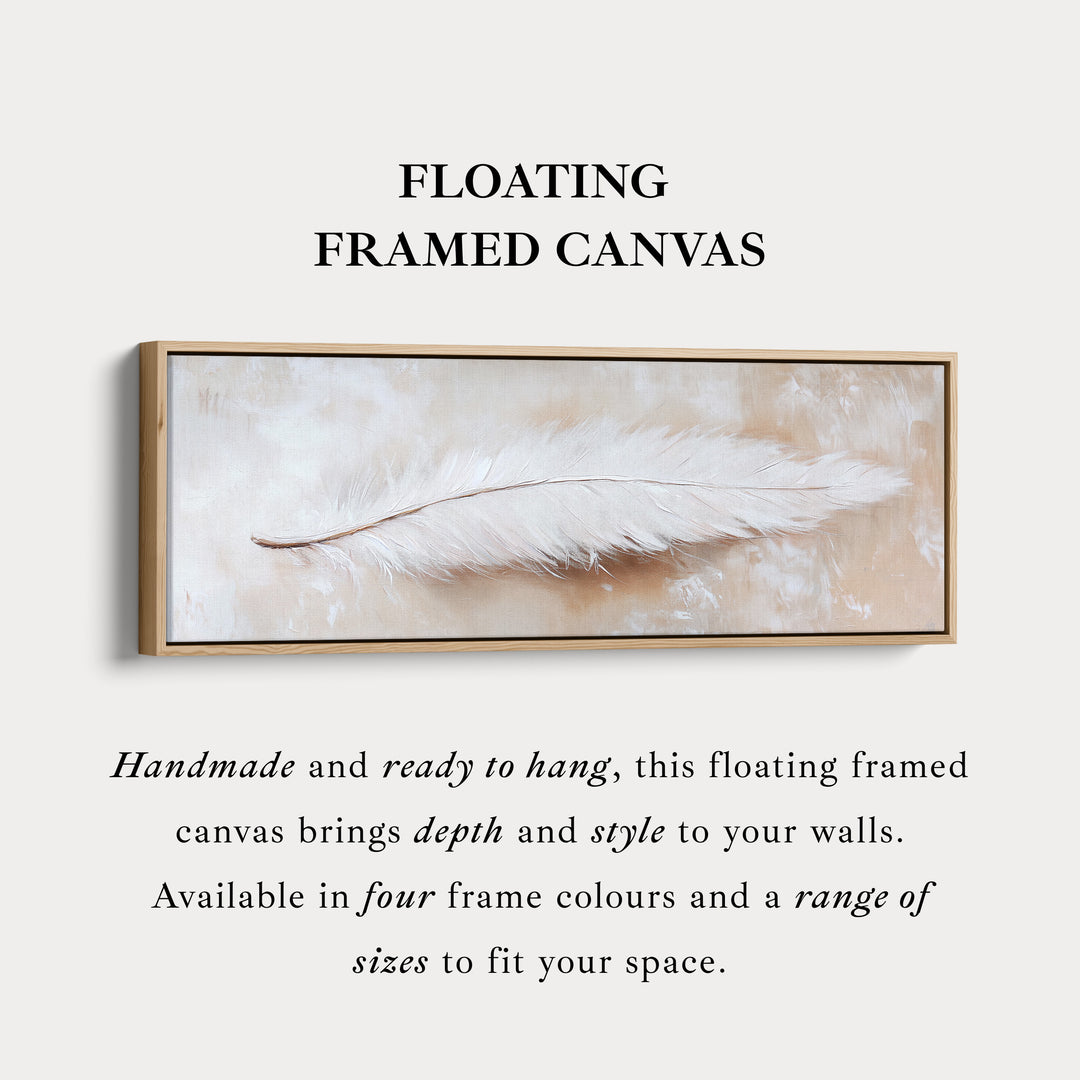 Witte Veer Panoramische Muurkunst Horizontale Grote Canvasdecoratie