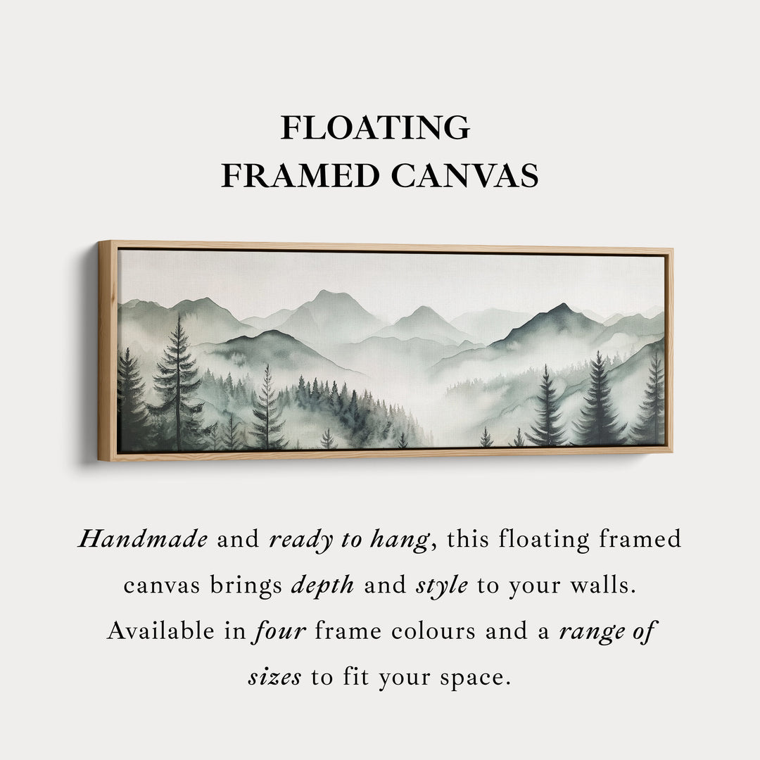 Bergen Lange Smalle Horizontale Wanddecoratie Grote Abstracte Canvas