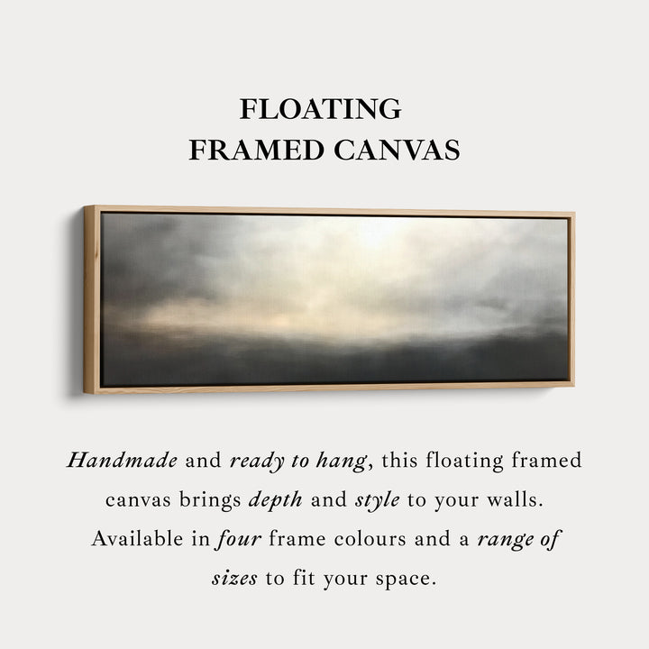 Abstract Landschap Groot Horizontaal Ingelijst Canvas Muurkunst