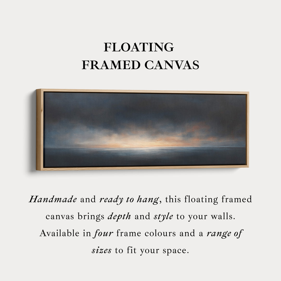 Moody Abstract Zonsondergang Lange Horizontale Muurkunst