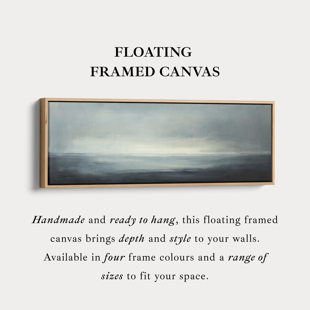 Mistige Abstracte Zonsondergang Smalle Horizontale Wanddecoratie