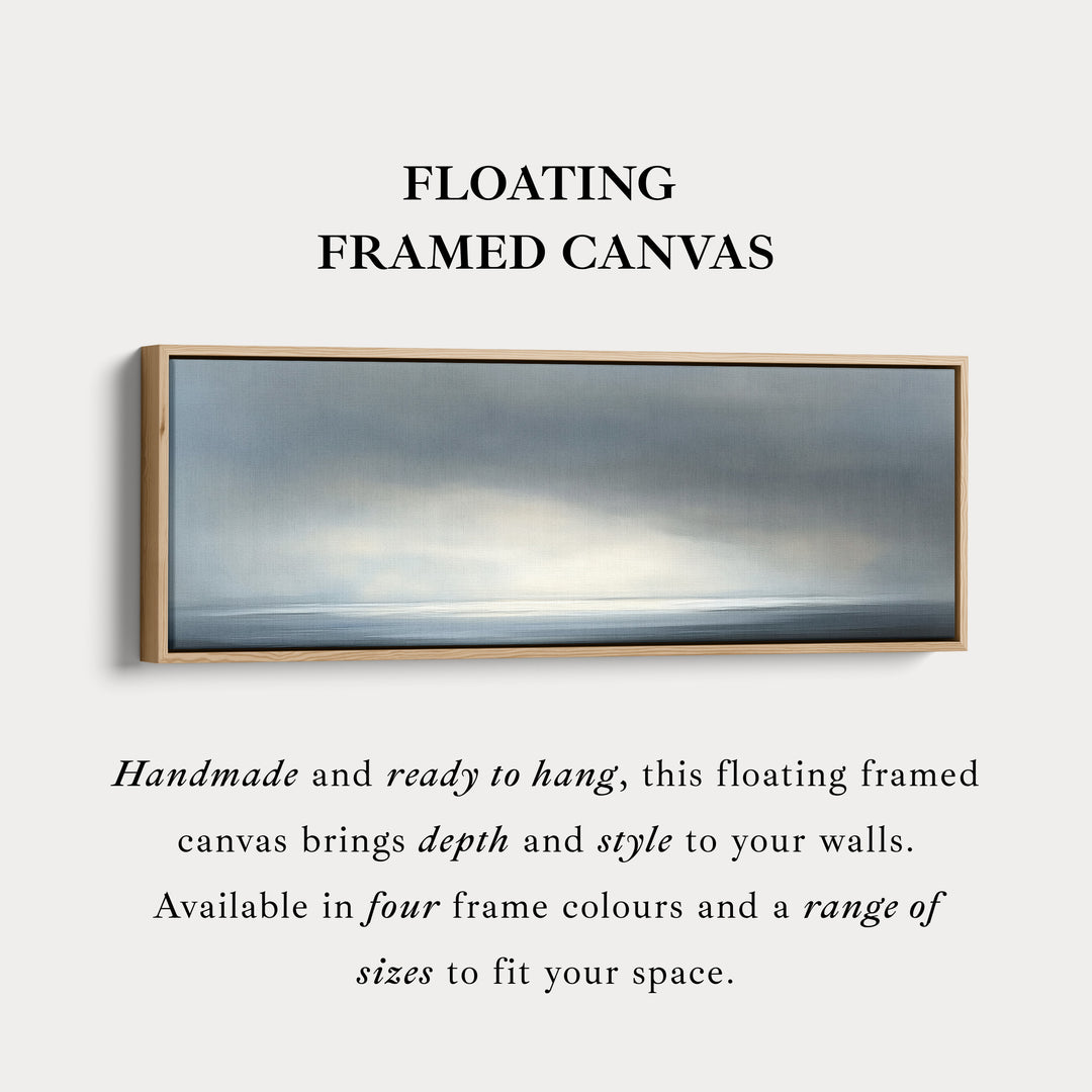 Abstracte zonsondergang lange smalle muurdecoratie boven bed