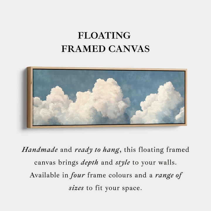 Boven Bed Cloud Muurdecoratie Lange Panoramische Muurkunst