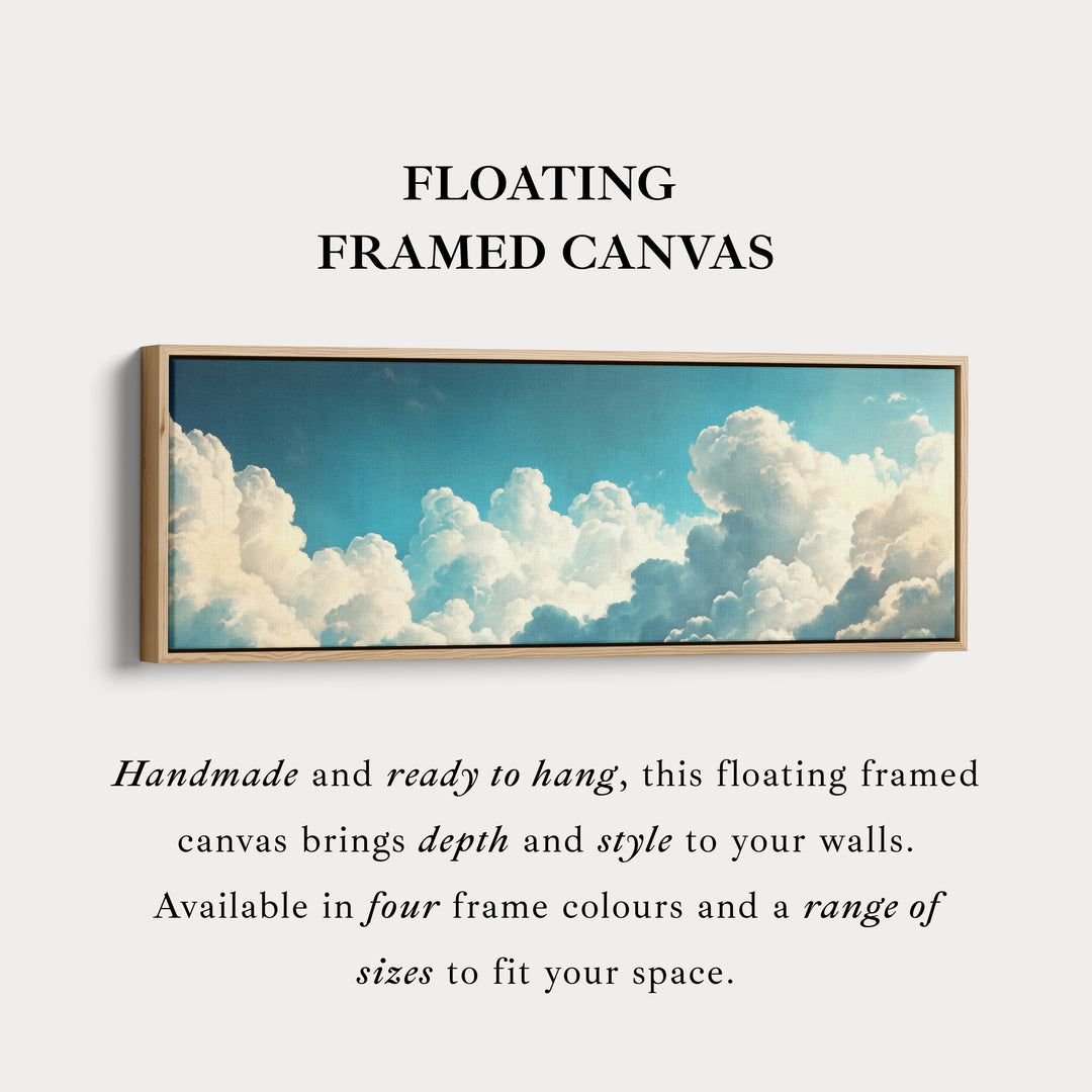 Boven Bed Cloud Wanddecoratie Panoramisch Smal Canvas