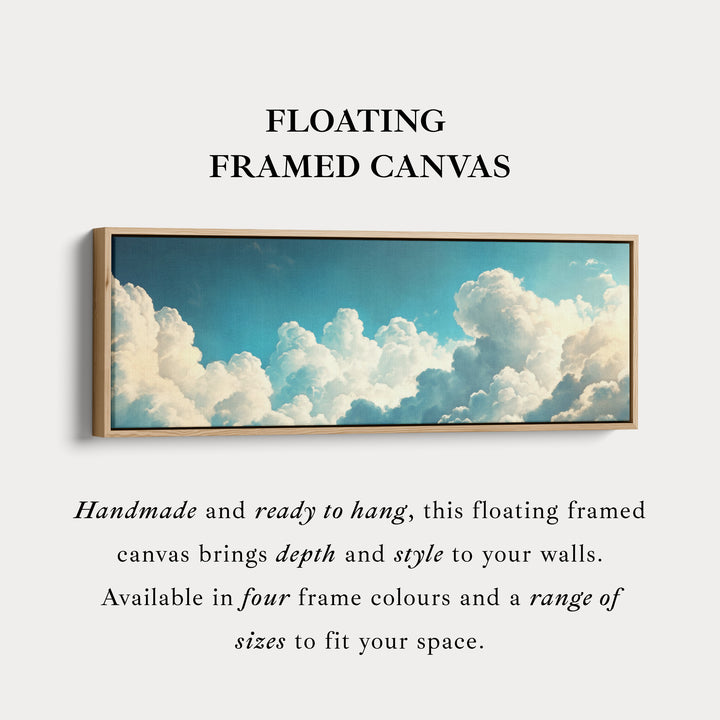 Boven Bed Cloud Wanddecoratie Panoramisch Smal Canvas