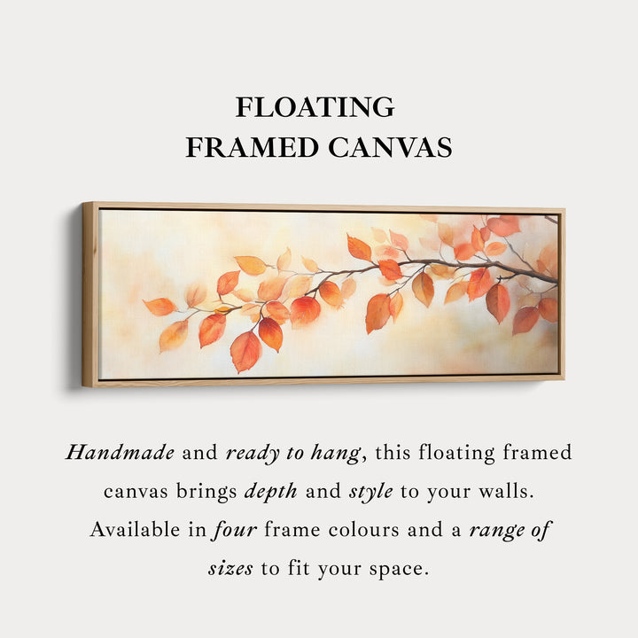 Herfstbladeren Lange Ingelijste Horizontale Canvas Muurdecoratie